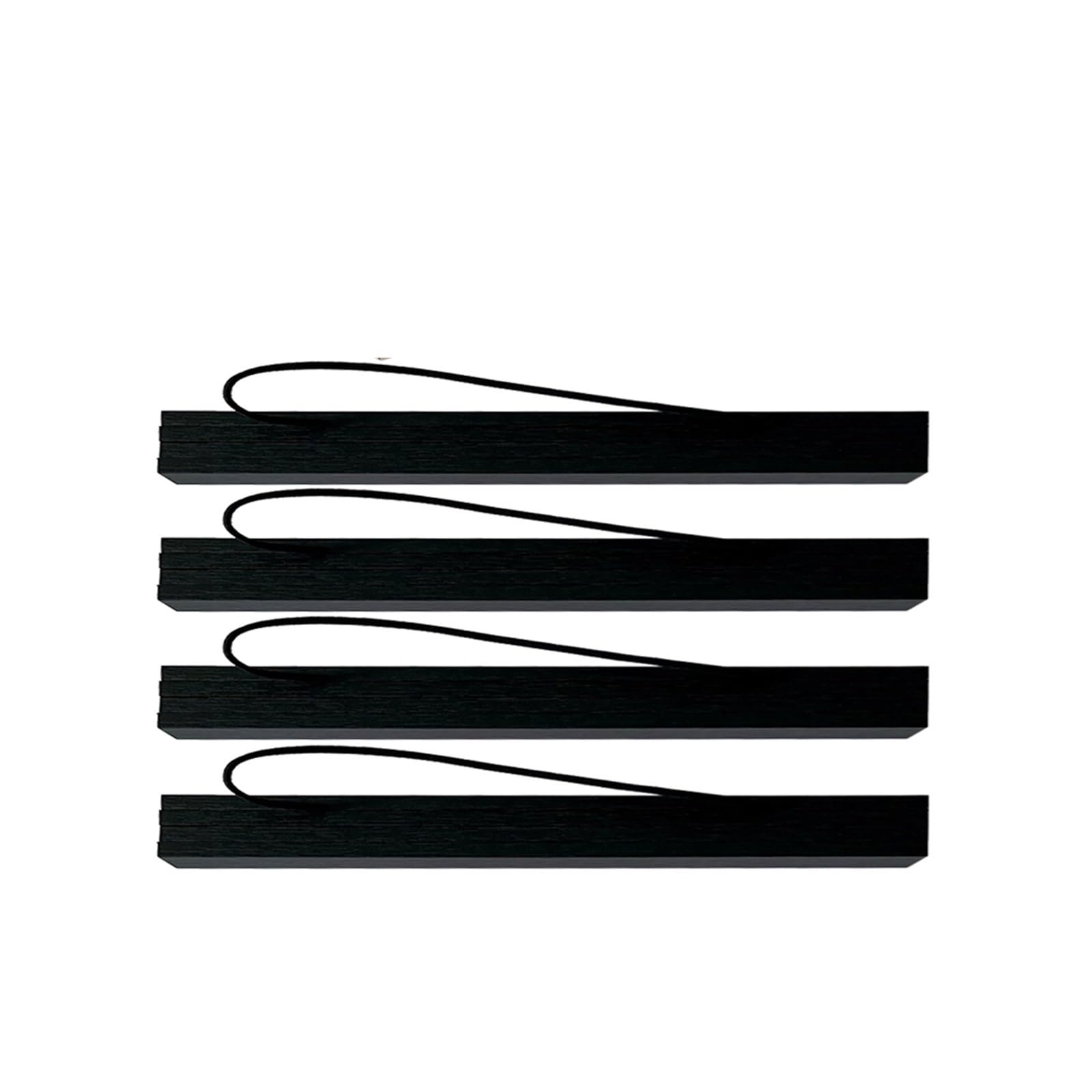 4pcs / 1 Set Wood Poster Hangers Black White Wall Photo Frame Scroll Canvas Paintings Frames For Picture For Posters Photos(Black)