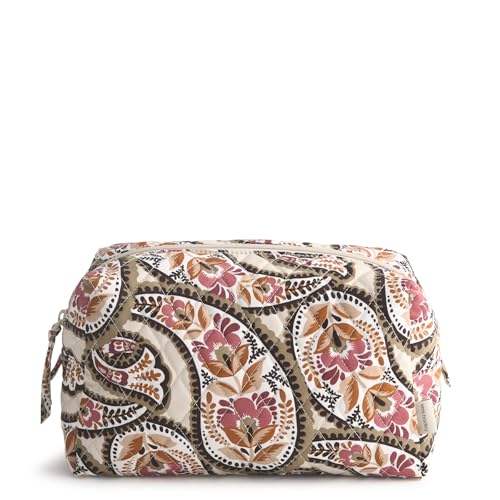 Vera Bradley Women's Premium Cotton Large Cosmetic Makeup Bag3