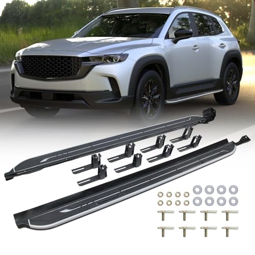 JIAHE Auto Running Boards Nerf Bar for Mazda CX-50 2023 2024 2025,CX50 Black Pairs Aluminum Side Steps w/ 300LBS Capacity,High Strength/Anti-Slip/Removable