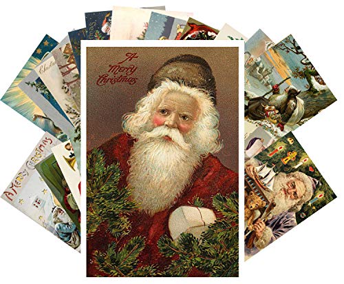 Cartes de Noël vintage pour une décoration de table festive et des vœux rétro chaleureux