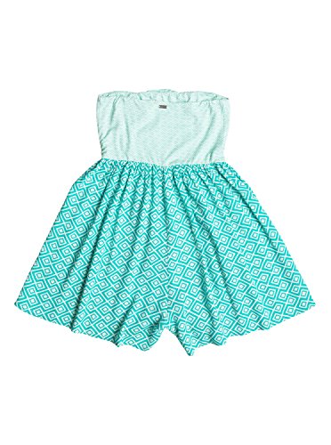 Roxy Junior's Such Great Heights Printed Strapless Romper, Baltic Blue/Diamond Zigs, Medium #TOP3