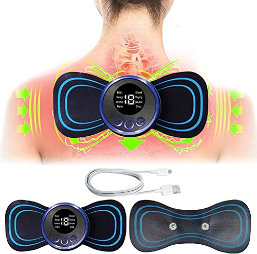 Whole Body Massager 8 Modes 1 Pcs, Portable Mini Massager Cervical Massage Soothing Pain, Body Massager Patch for Whole Body Neck Back Waist Arms Leg (standerd-1)