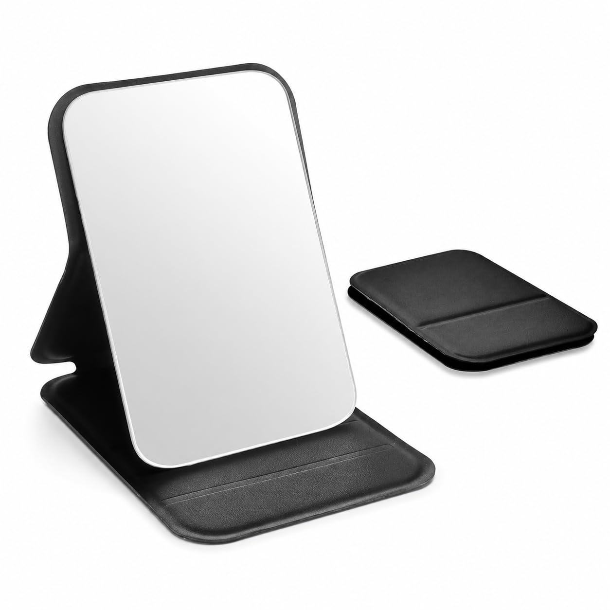 Festov Folding Stand Mirror – Adjustable Black