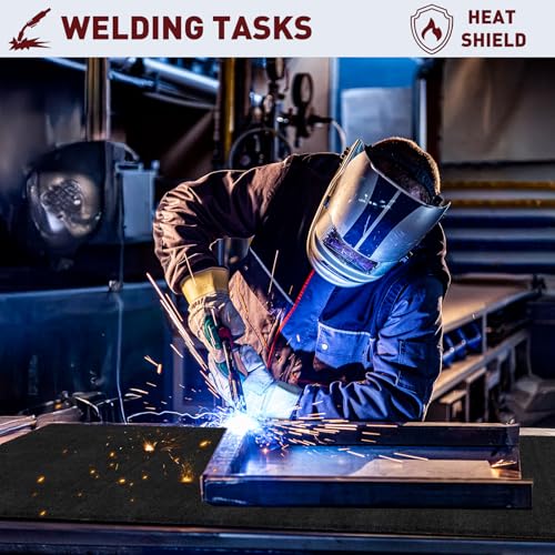 Image of Large 40x40Inch Welding Blanket Pad Fireproof Flame Retardant Fabric for Stove Wick | 5mm Thick Carbon Felt Heat Resistant Mat for Industrial, Smoker, Soldering, Firepit, Grill & Welding Applications