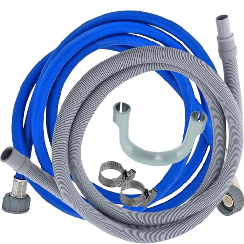 UTIZ Universal Cold Water Fill Long 2.5m Inlet Pipe + 2.5m Drain Hose Extension Kit