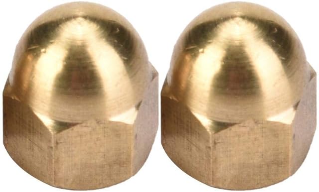 Brass Acorn Nut Kit Dome Head Cap Hex Nuts Set Vehicle Fasteners m3-m12 Fix Tires (M6)