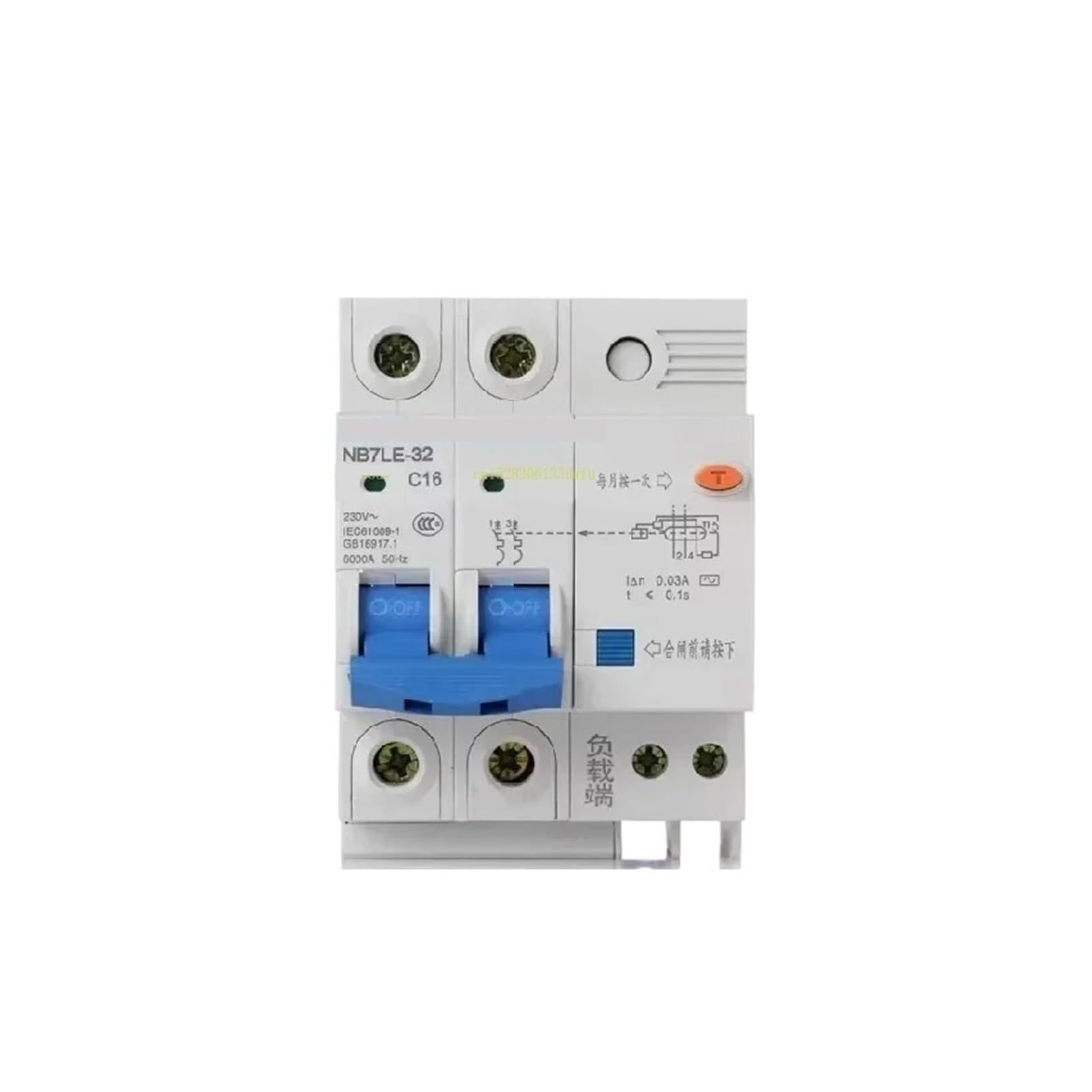 OSHZIKJII Breaker 1P+N 2P 32A 40A 63A(16A)