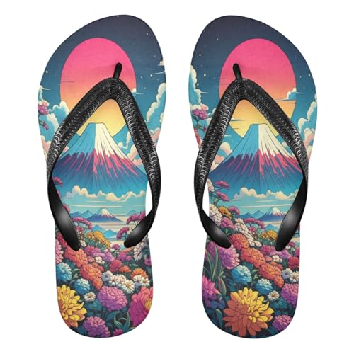 STAYTOP Cartoon Style Japanese Mount Fuji Flip Flops Sandals of Men's & Women's,Sandals Beach Slippers Shower Slides