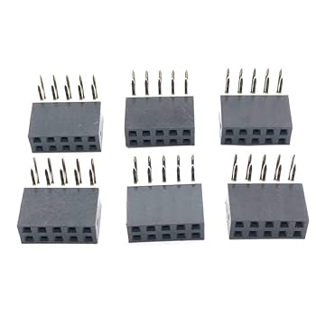 BANDERUOLA DOUBLE HEADER 5インチ 100pcs 2.54mm 2X5 Pin Right Angle Double Row Female Pin