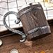 Meyas Beer Mug Handmade Wooden Barrel Beer Mugs Beer Steins, Stainless Steel Vintage Tankard Beer Cup, Medieval Coffee Mug Tea Cup, Drinkware Mug for Coffee/Juice, Gift for Men, Bar Decoration 17oz