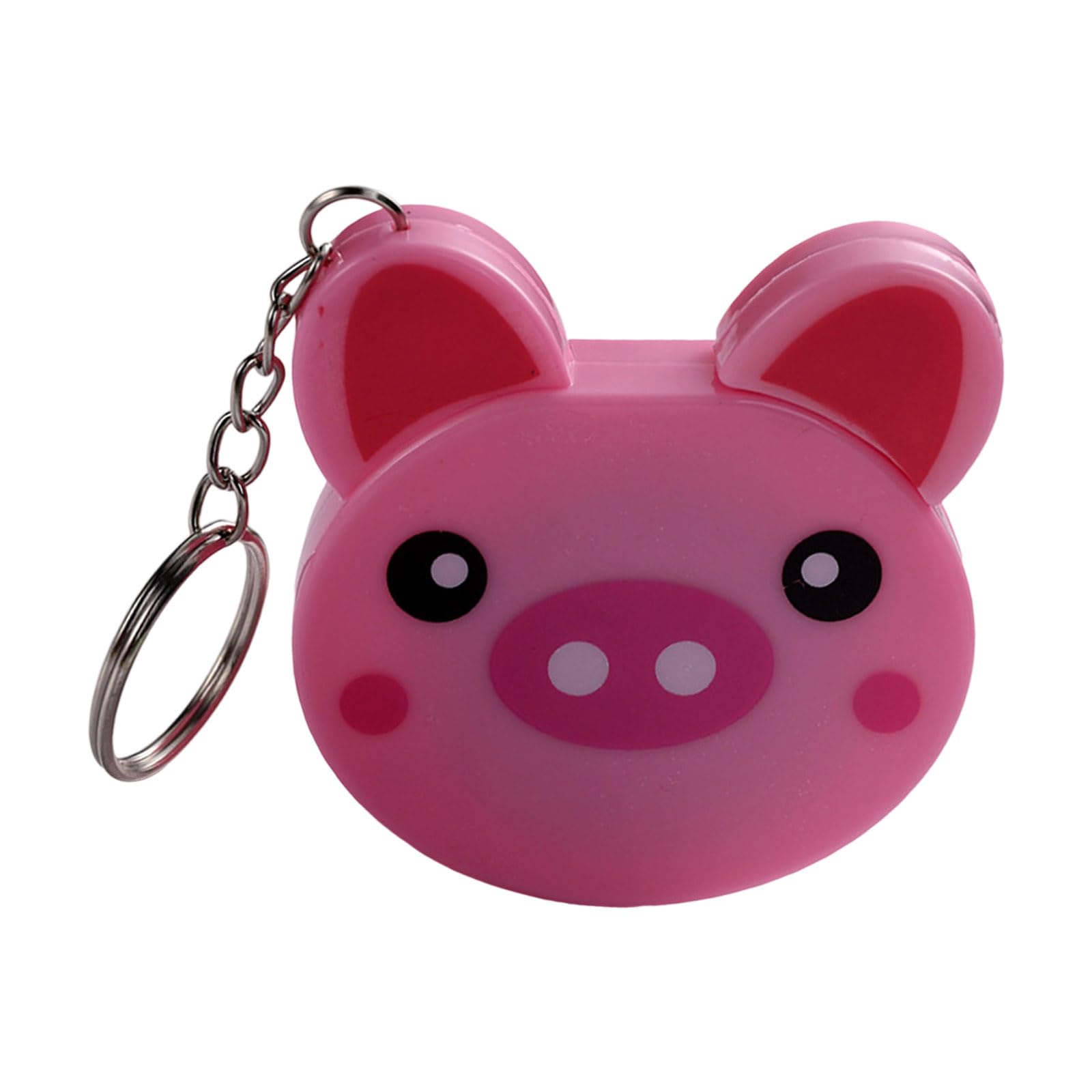 Buxuaaaa Piggy Dense Retractile Keychain King 1.5M Abs Pvc Glassfiber Building Animal Theme Plan For School Undertakings Automatic Retractile Tape Measure