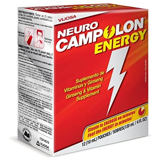 Vijosa Laboratorios Campolon Energy B Vitamin Pouches - Promotes Healthier Physical Energy and Mental Energy - 12 Pouches