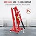 Hipicute Hydraulic Engine Hoist 2 Ton, 4400LB Heavy Duty Folding Cherry Picker Shop Crane Hoist Lift with Telescopic Boom & 6 Casters for Lifting Motor, Garage, Workshop and Factory, Red