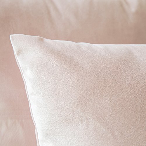 Miulee Velvet Pillow Cover Decorative Square Pillowcase Soft Solid Cushion Case For Sofa Bedroom Car 26 X 26 Inch Pink #TOP2