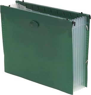 Iconikal Expanding Hanging Green File Folder 7 Pockets Letter