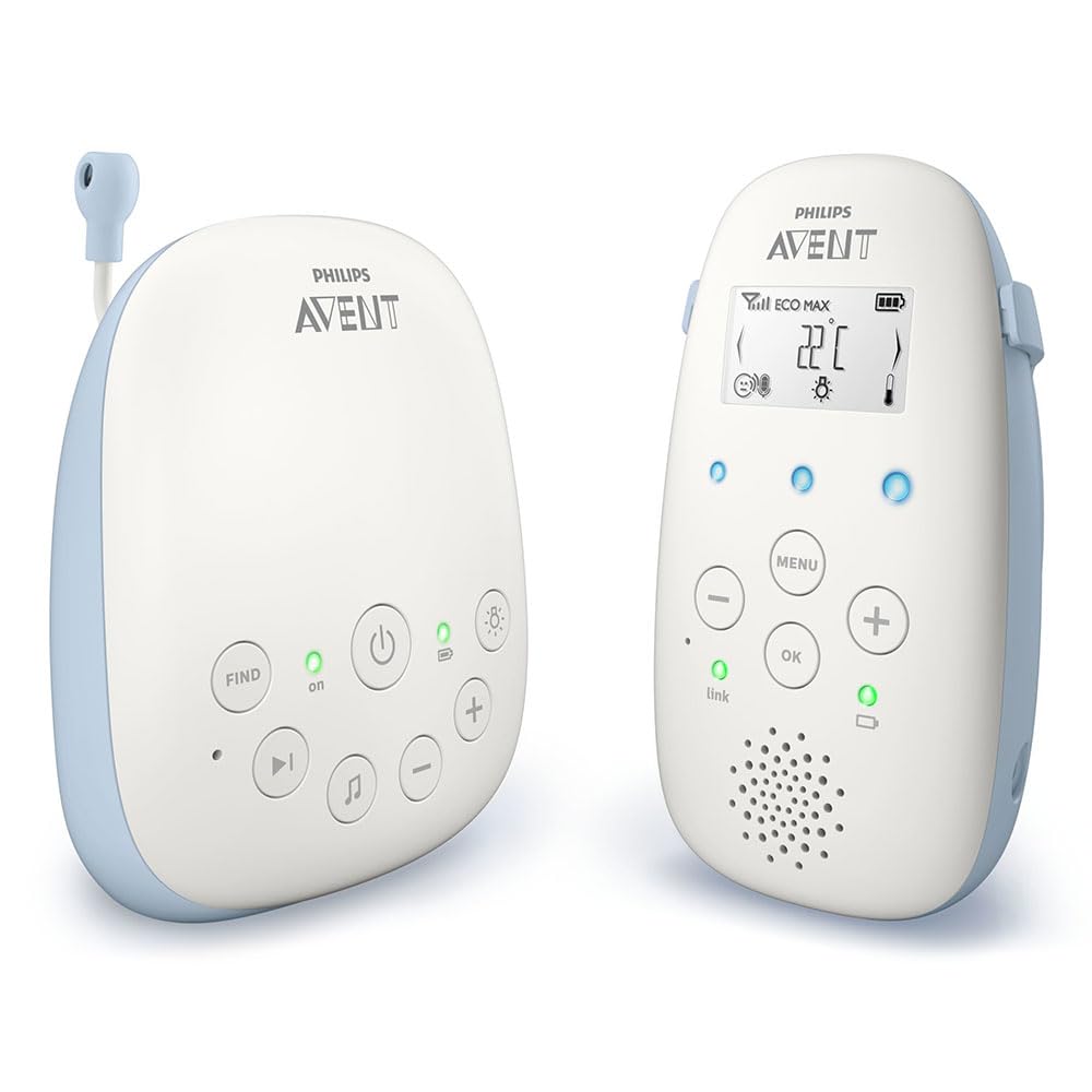 Philips AVENT SCD715/26 monitor video per bambino 330 m Blu, Bianco