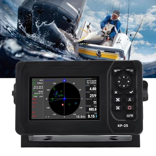 Localizador de Peixes Marinho, Plotter Marinho à Prova d'água IP66 de 5 Polegadas Com Tela LCD TFT