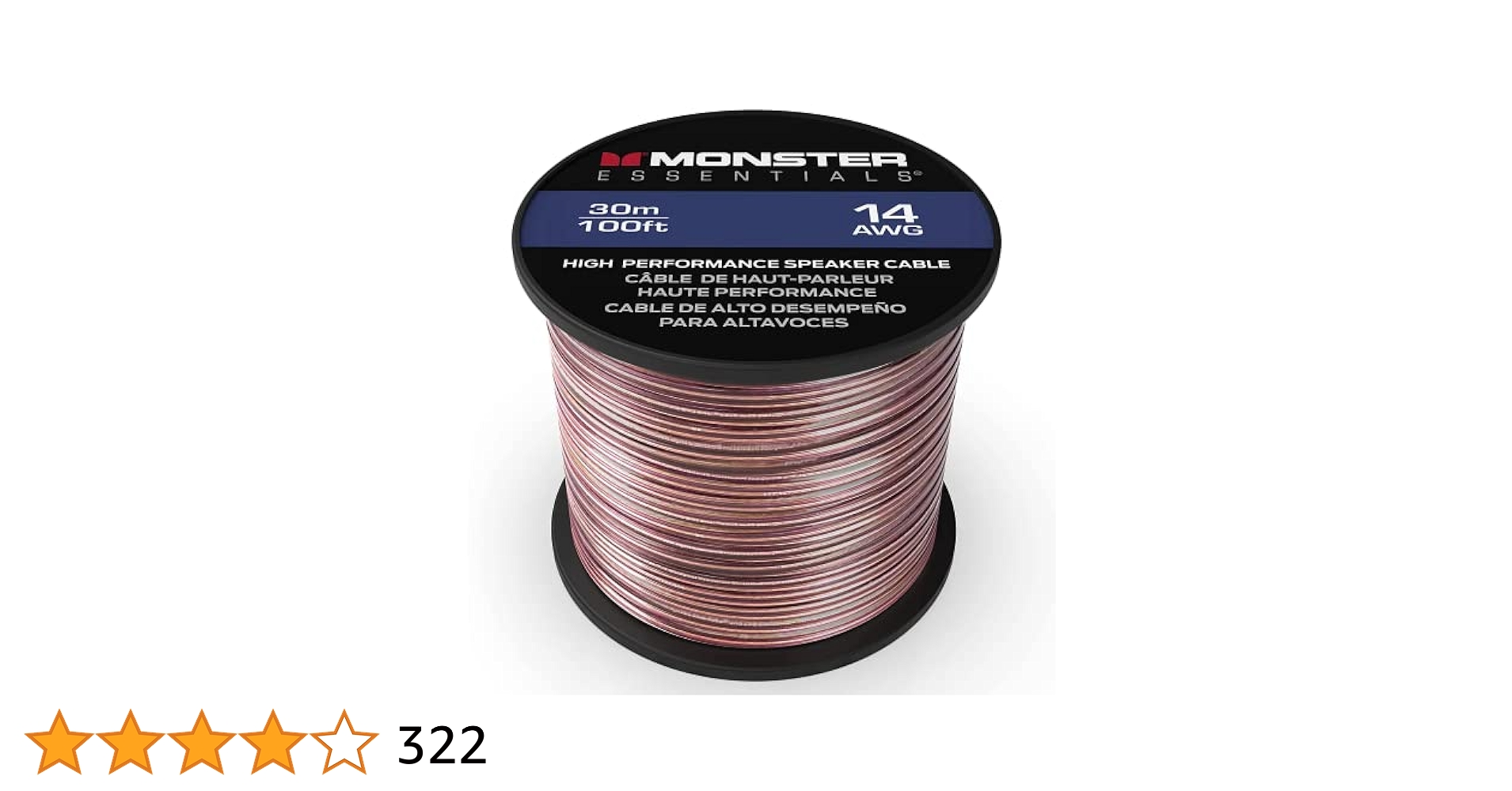 Amazon basic スピーカーケーブル 14ゲージ 30m 5個 未使用品 MONSTER ME-S14-30M [XPスピーカーケーブル 14ゲージ/30m (100ft