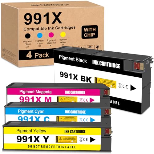 Cartouche d'encre 991X XL pour imprimante HPQ PageWide Pro 777z 772dn