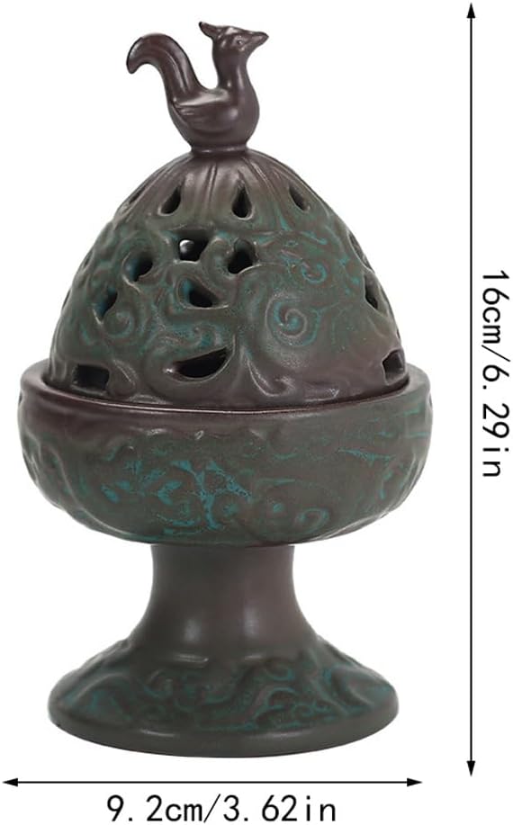 Incense Holder Incense Burner Incense Waterfall Household Indoor Sandalwood Agarwood Aromatherapy Furnace Retro Decoration Ornaments Taoc Plate Incense Furnace Backflow Incense Burner