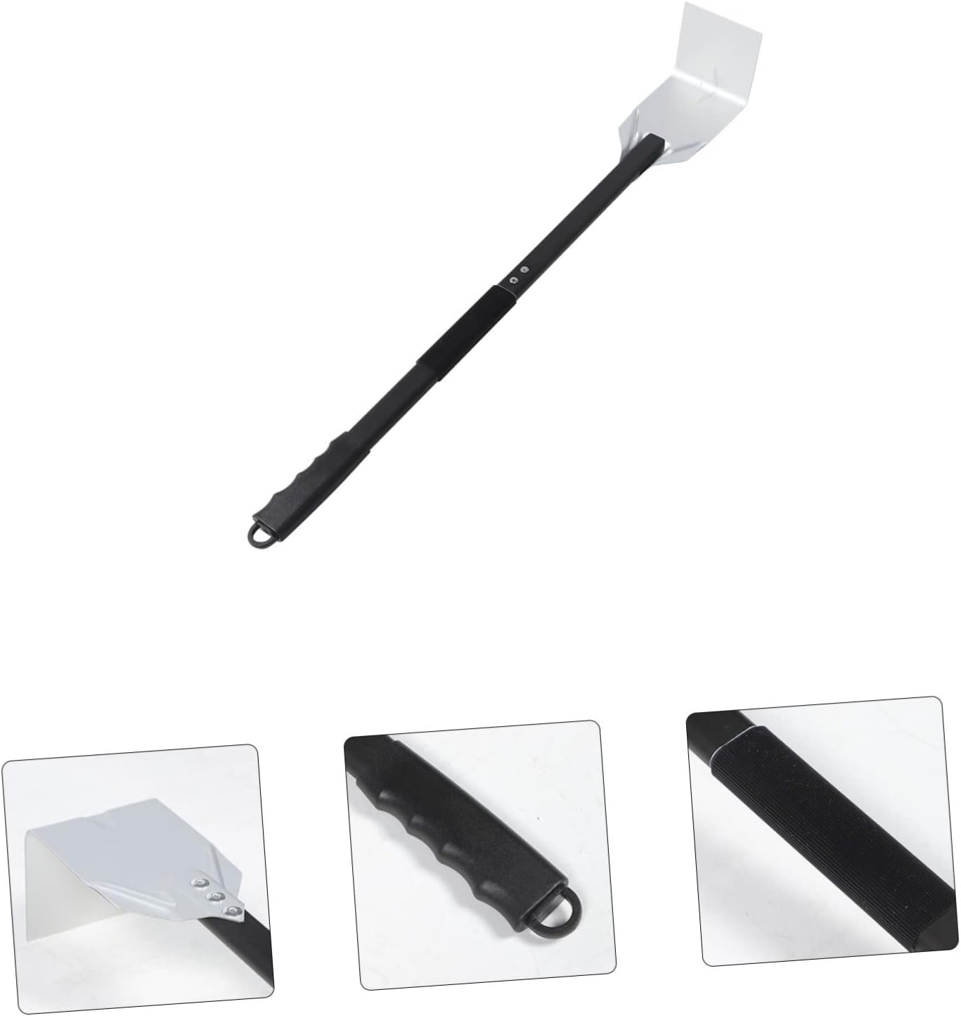 VICASKY Fireplace Ash Cleaning Tool Handle Ash Scraper for Efficient Stove Cleaning Aluminum Alloy for Home Use and BBQ Enthusiasts