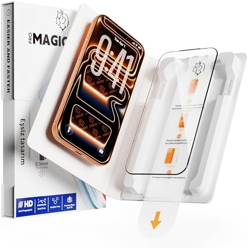 URUCHI iPhone 15 Pro Max ile Uyumlu [PREMIUM] Ekran Koruyucu, Siyah Çerçeveli Tamperli Cam, Ahize Kapalı Full Kaplama, 9H Çizilmez Darbeye Dayanıklı, HD Şeffaf, Kolay Uygulama (iPhone 15 Pro Max)