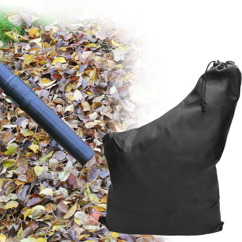 2PCS Leaf Blower Storage Bag,Leaf Vacuum Bag, Leaf Blowing Bag with Drawstring, Adjustable Collection Bag Replacement Leaf Blower Storage Bag for Shredder Accessories,Garden Vacuum Cleaner (Black)