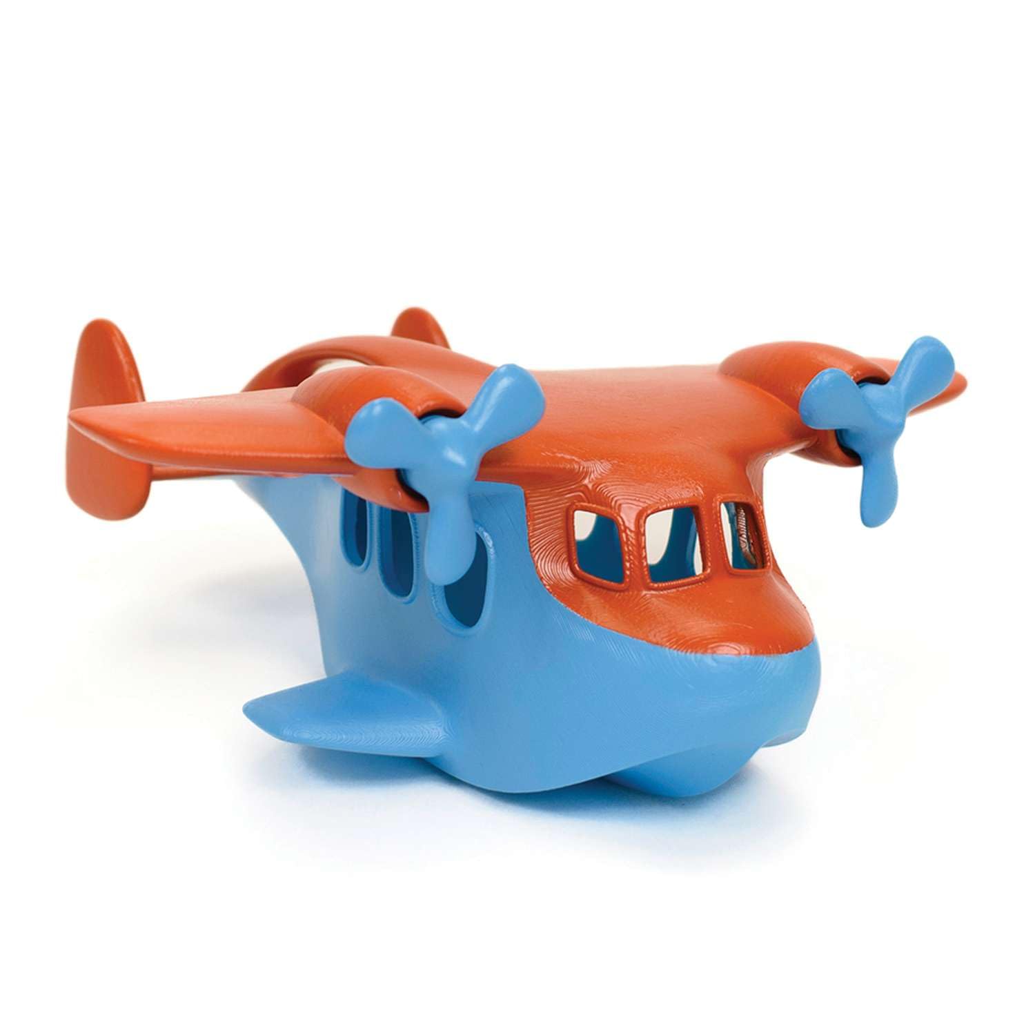 Green Toys Float Plane - Aeroplano galleggiante giocattolo da bagno per neonati e bambini, giochi d'acqua per il bagno, aerei giocattolo per bambini, regalo ecologico per bambini, realizzato in