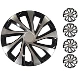 Hohe Qualität und Ästhetik Copri 4er Set Radzierblenden 14 Zoll silber-schwarz Radkappen Snap-on passend für Chevrolet