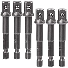OIIKI 6 Pack 3/8 inch10mm Square Socket Adapter Bit Set، Impact Driver Power Bits for Automotive DIY-1/4 Hex Shank