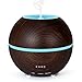 MIU COLOR 300 Milliliter Essential Oil Diffuser with Timer and Seven Color LED, Dark Wood Grain