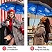 LLanxiry Compact Travel Umbrella, Mini Windproof Umbrellas for Rain & Sun, Small Lightweight Outdoor UV Umbrella, Portable Folding Umbrellas for Travel (High clouds)