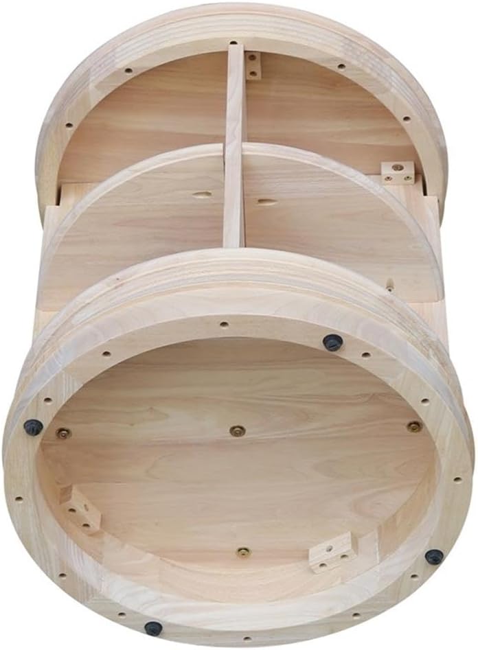 IC International Concepts Library Round End Table, Elegant Wooden Side Table with Sturdy Curved Legs, Perfect for Living Room or Reading Nook, Easy Assembly - Unfinished