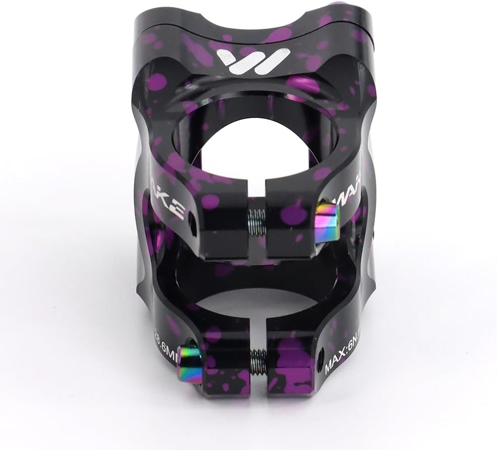 CYSKY 31.8 Bike Stem 35mm Short MTB Stem Handlebar Riser Ultra-Light CNC Aluminum Alloy 35mm Handlebar Clamp for Mountain Bike, Road Bike, MTB, Downhill, Gravel, Ebike