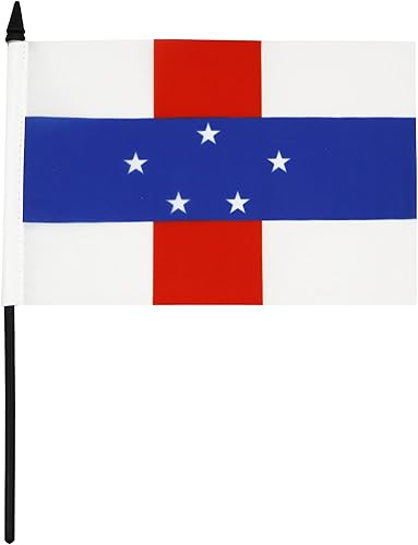 Miniatura 96 de Bandera de mesa Colombia 5'' x 8'' - Bandera de escritorio colombiana 8.3 x 5.5 in - Barra y base de plástico negro - AZ FLAG