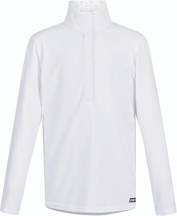 Kerrits Kids Encore Long Sleeve English Show Shirt Lightweight Kids Equestrian Competition Shirt, Great for Horse Shows