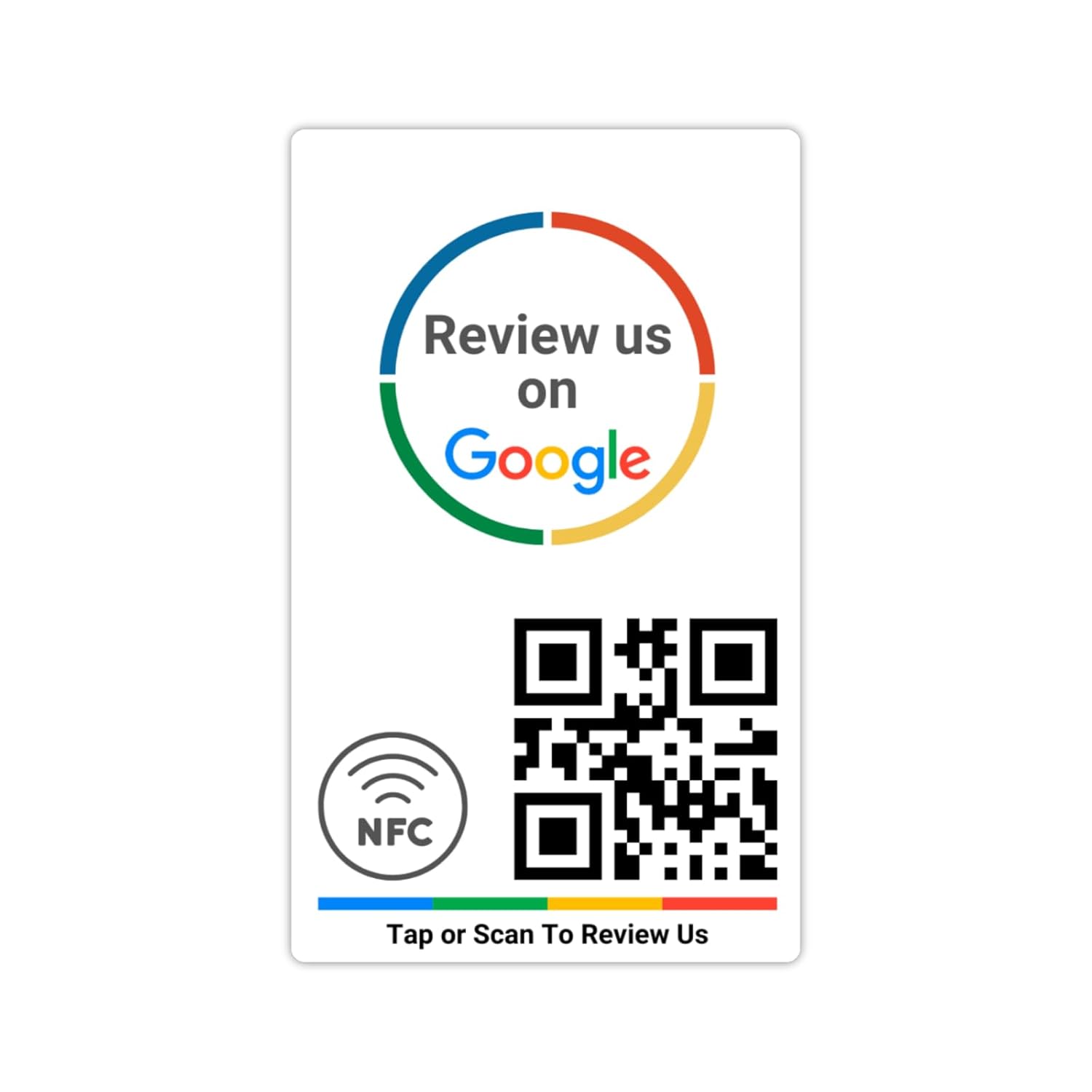 Google Review NFC Card with sticker Instant Reviews Lifetime Free unlimited Tap & Scan