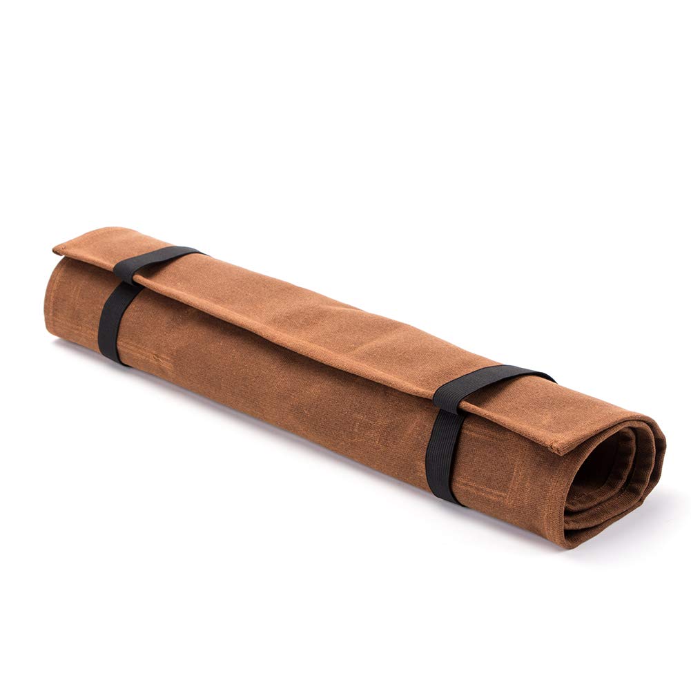 Chef Messer Rolle Tasche 16 Oz gewachste Canvas wasserdichte Reißverschluss Werkzeugtasche 15 Slots Küchengeräte Kleine Messer Display Aufbewahrungstasche Geschenk Dad Ehemann