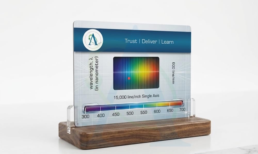 Holographic Diffraction Grating Card | 600 Lines/mm Film | 15000 Lines Per Inch rectangle card | Premium spectroscopy sheet | Ideal for optical experiments-image-28