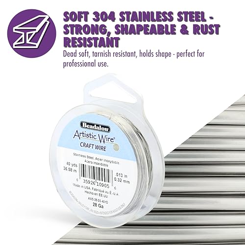 artistic wire 30 gauge stainless steel craft wire 30 yd