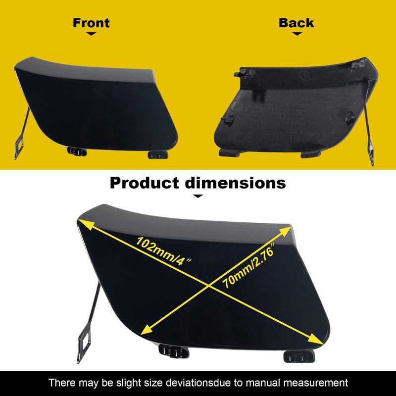 Car Front Bumper Tow Hook Cover Compatible with Mercedes-Benz CLA Coupe W117 Facelift AMG Line for CLA180 CLA200 2016-2020 with AMG Line Package Edition Trailer Cover Cap 1178856900 Towing Eye Cap