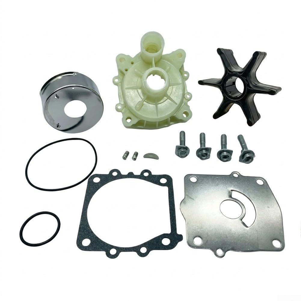 Kit Girante Pompa Acciaio per Motore Marino Kit Girante Pompa | Soluzione completa riparazione, include alloggiamento, compatibilità garantita 150-50HP, installazione per facile fai-da-te