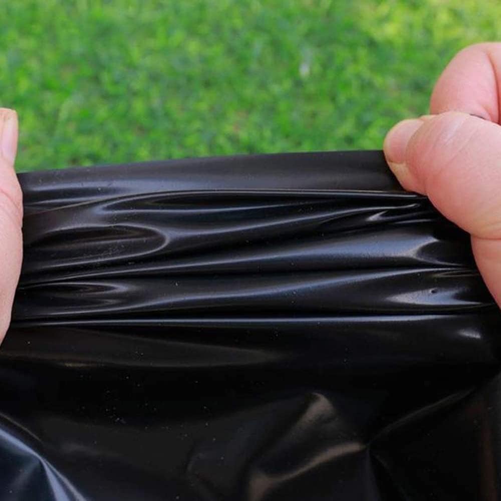 Garden Pond Liner Black 0.2mm HDPE Impermeable Film, 2x2m 2x8m 3x6m 3x8m Pool Membrane for Fish Ponds Landscaping Stream Fountain Water