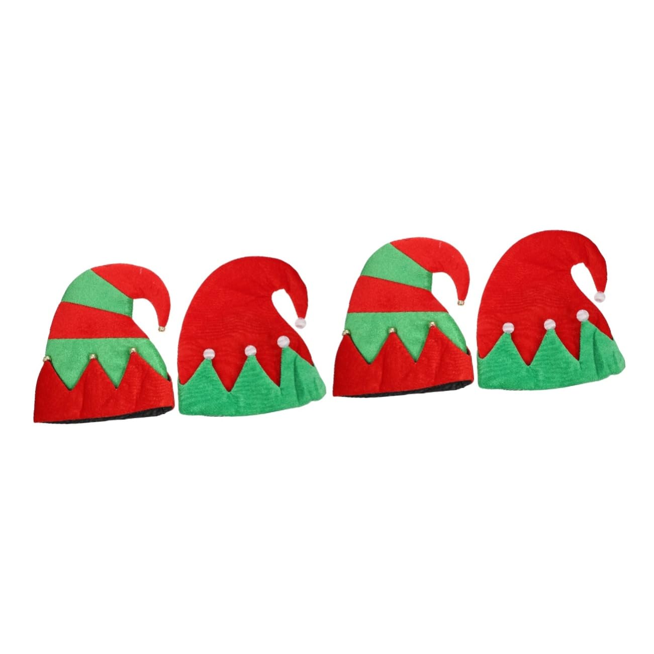 MAGICLULU 4 Pz cappello da elfo di natale cappello da Babbo Natale cappelli da elfo di feltro di accessori accessori natalizi ornamenti per cappelli di stoffa