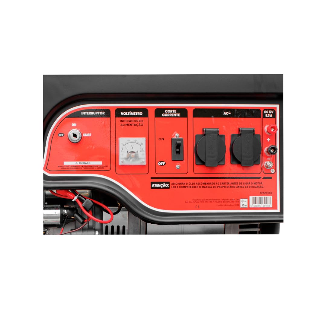 Bricoferr Generador Gasolina - 6.5 KVA, 15HP Monofásico