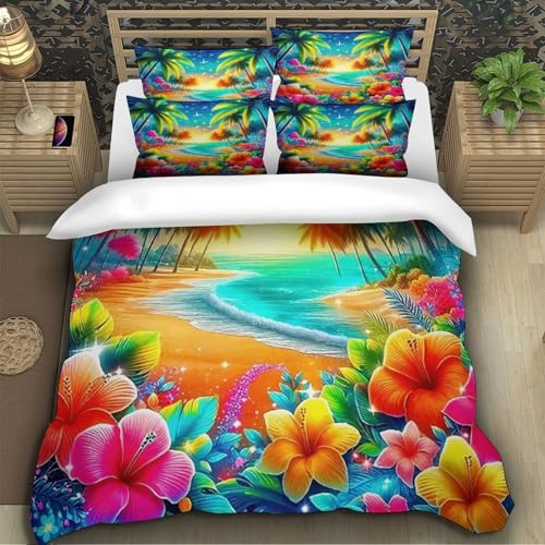 Housse de couette 3D La Côte de beauté en microfibre confort premium