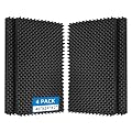 Geynnple 4 Pack Sound Proof Foam Panels |48"×24"×2" Quick-Recovery Soundproof Wall Panels | High Density Sound Dampening Panels for Home Studio (Black)