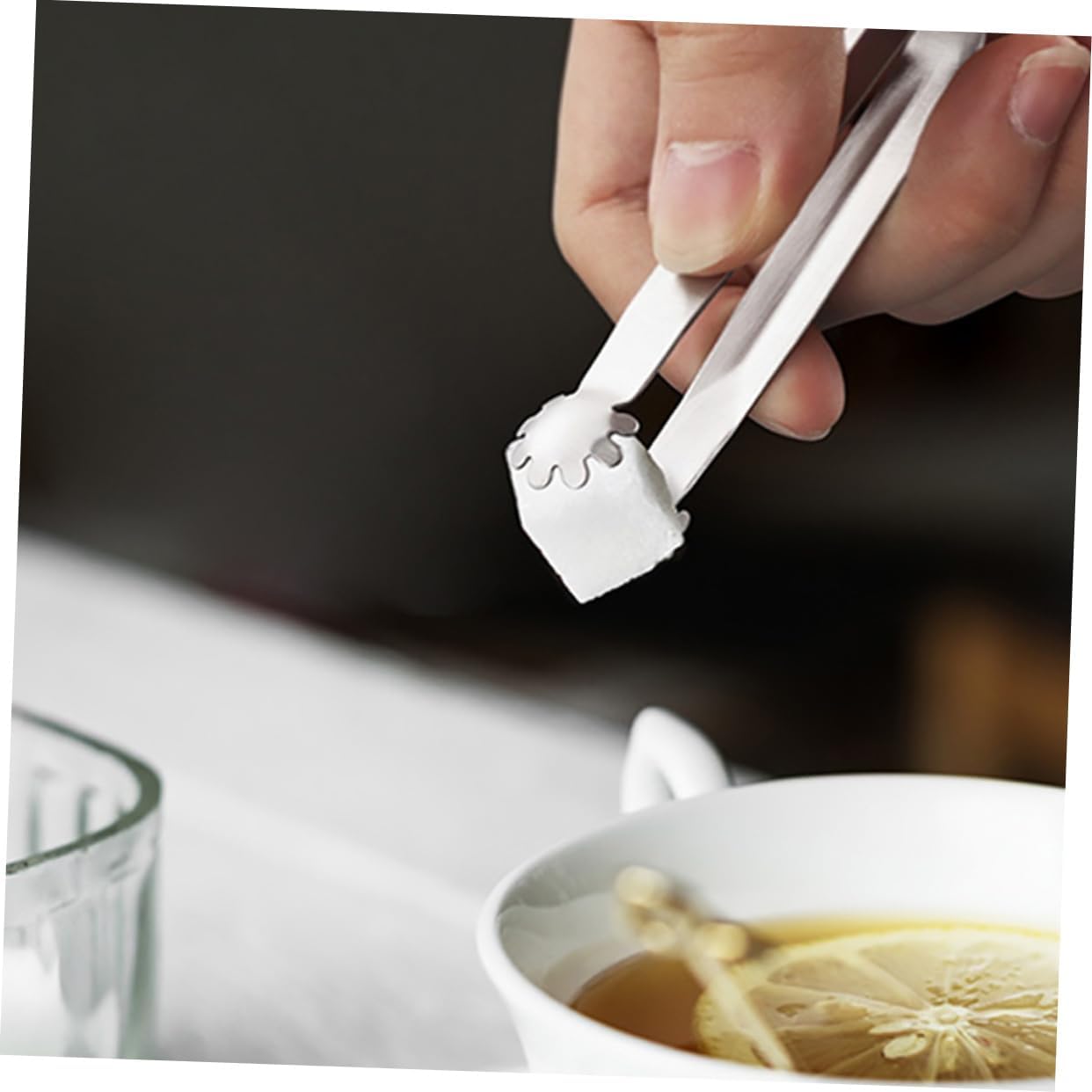 4Pcs Stainless Steel Serving Clips Mini Sugar Cube Ice Cube Tongs for Coffee Tea Desserts Heat Resistant Kitchen Utensils
