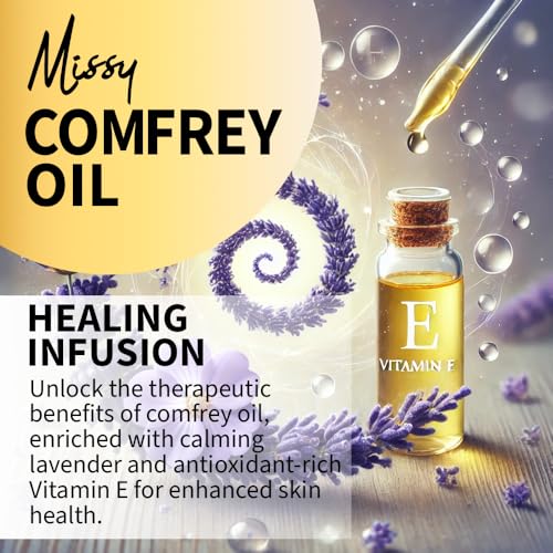 Natural Comfrey Oil (Symphytum Officinale) Infused with Lavender and Vitamin E – Healing and Soothing Skin Treatment – 100ml Treats Bone fractures, Breaks, Wounds, Joint & arthitic Pain - Image 6
