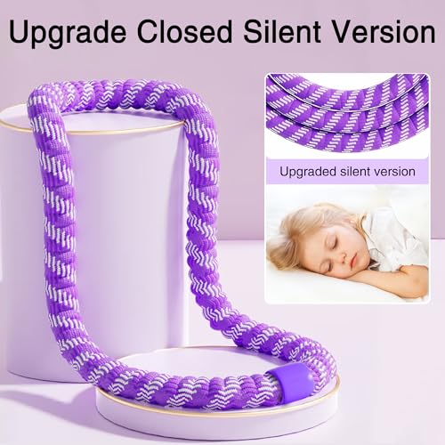 Image of Weighted Soft Spring Hula Hoop for Adults, 3.3 lbs Foldable for Home and Travel, Portable Slimming Fitness Hoop for Weight Loss, Waist-Friendly Design, Upgraded Closed Silent Version
